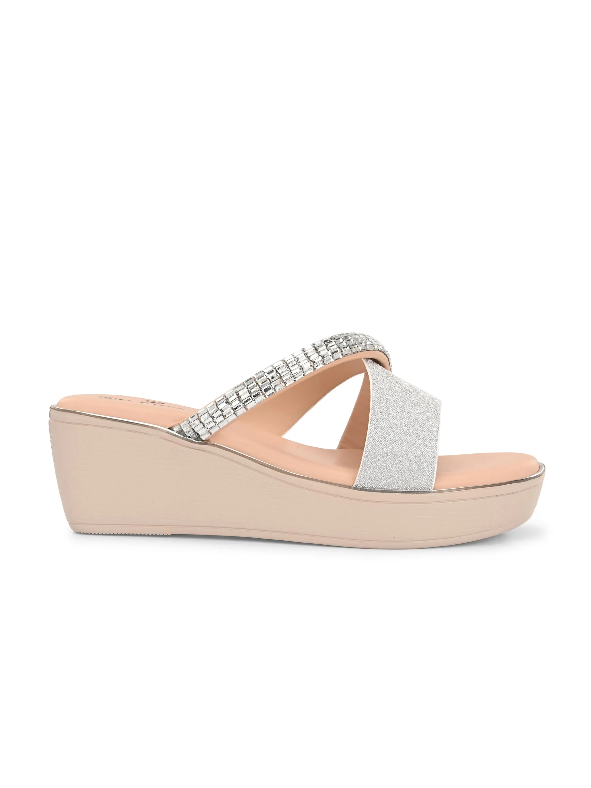 El Paso Women Embellished Comfort Heel Sandals