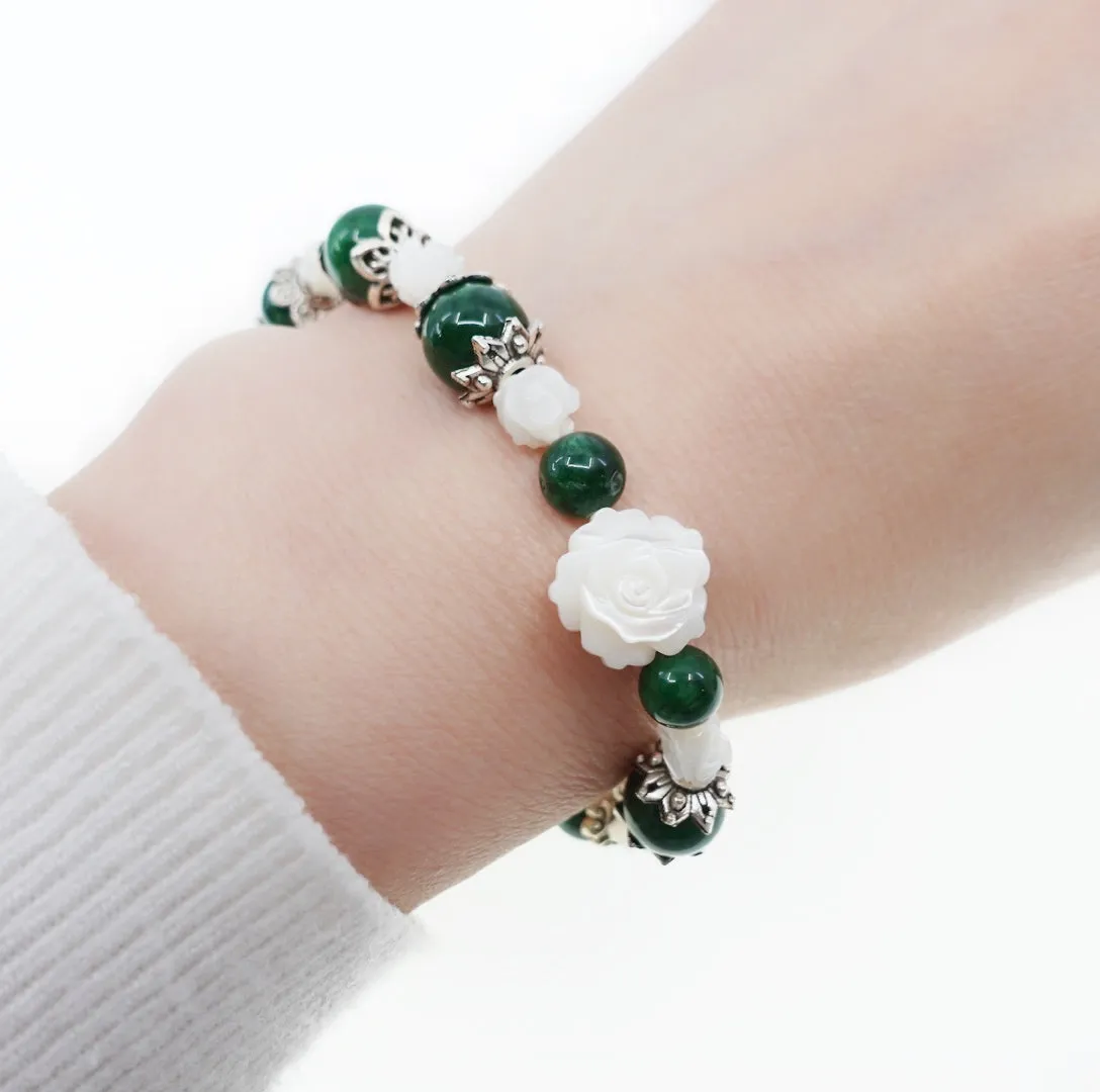 Elf Forest Beaded Jade Bracelet