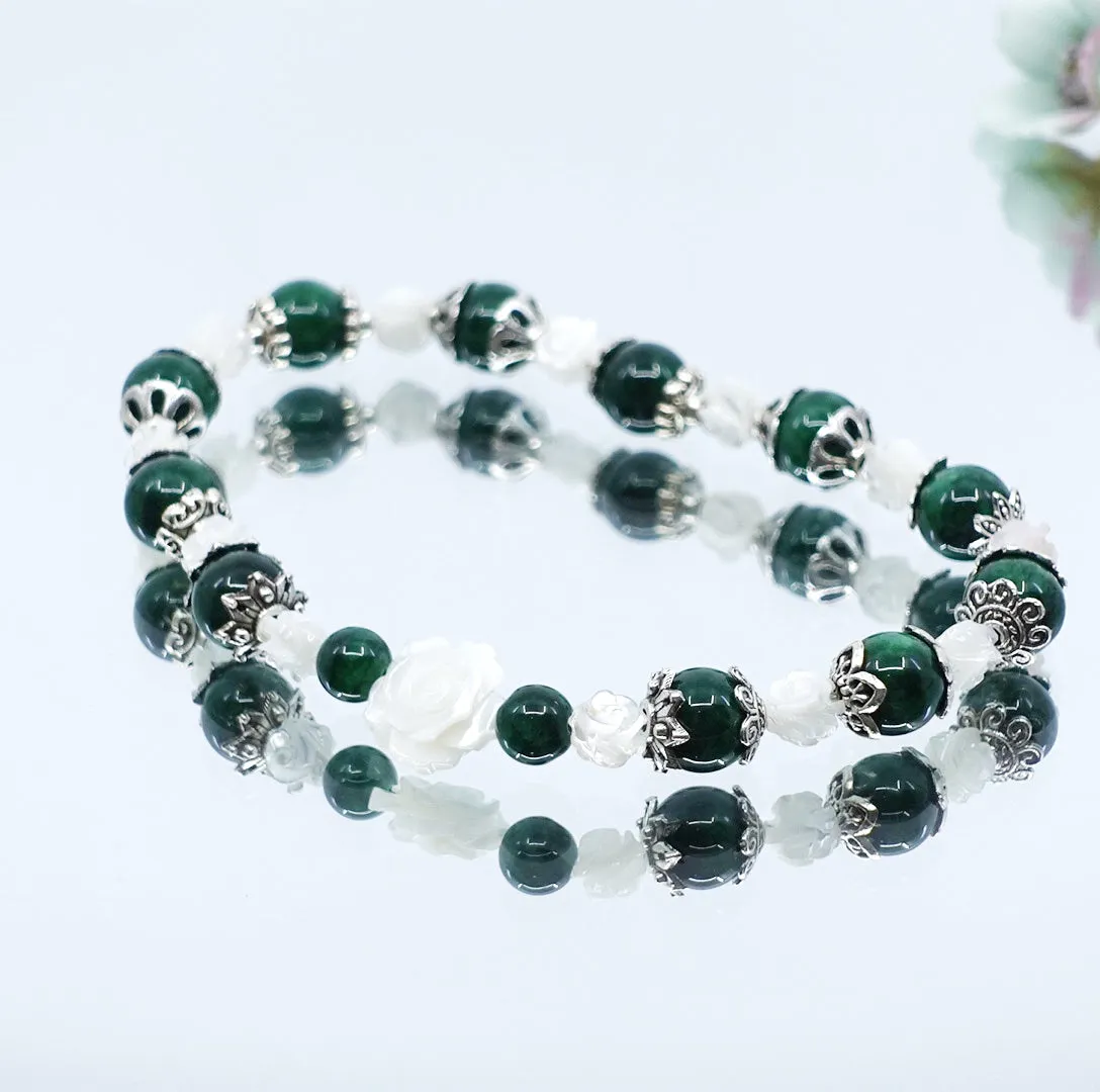 Elf Forest Beaded Jade Bracelet