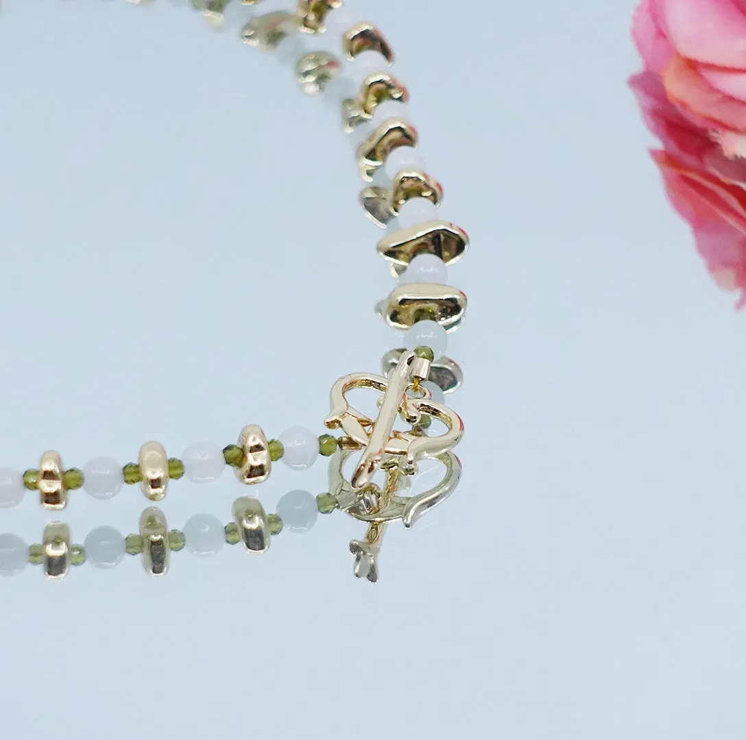 Elf Forest Jadeite Choker Necklace Gold