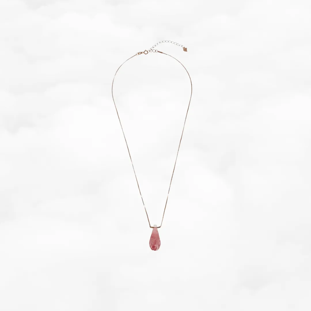 Elf Forest Strawberry Quartz Floral Necklace
