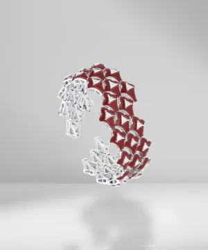 Enamel & Trillion Diamond Cuff