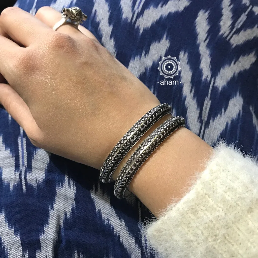 Everyday Silver Bangles (Size: 2.4)