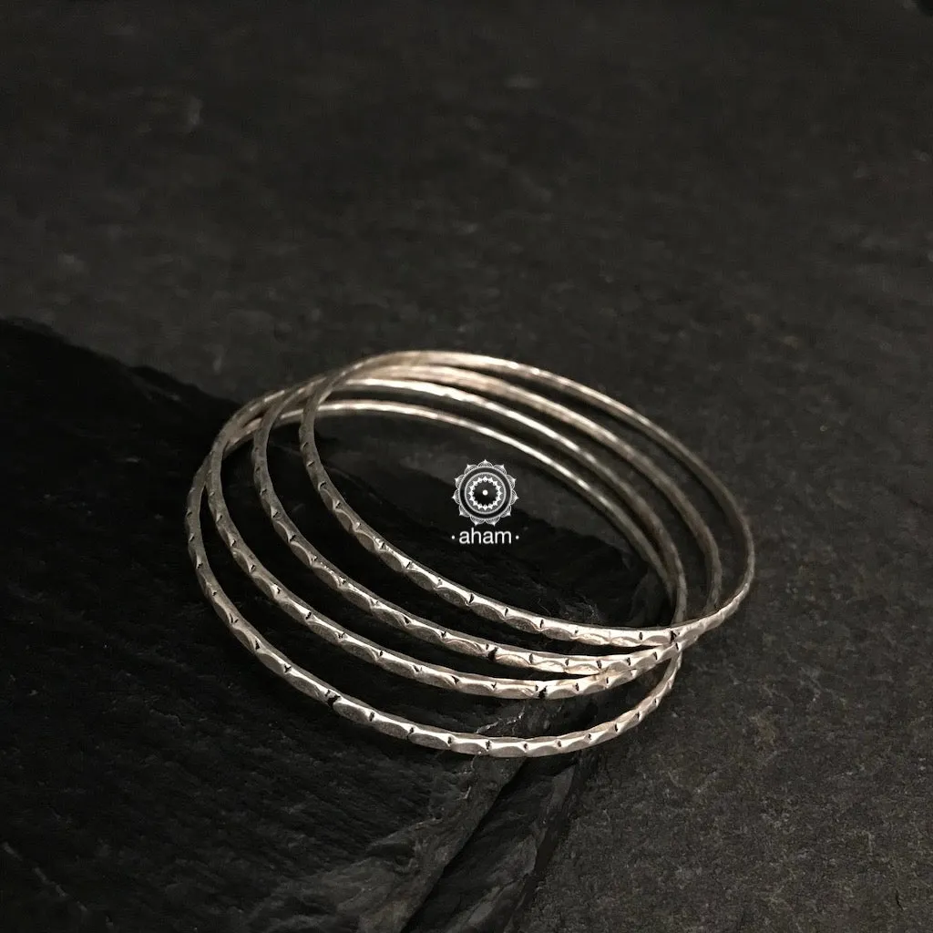 Everyday Silver Bangles (Size: 2.4)