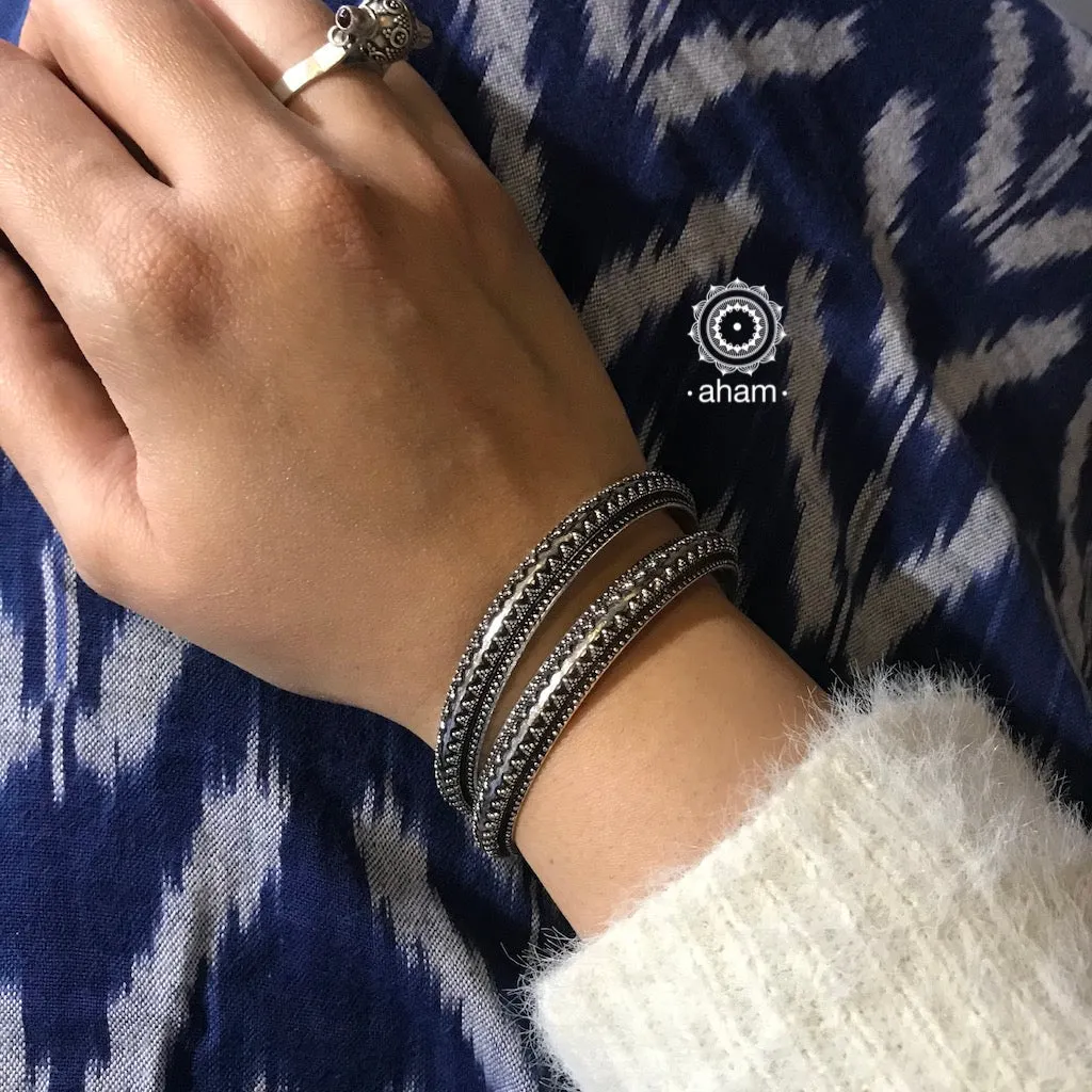 Everyday Silver Bangles (Size: 2.4)