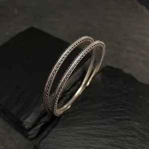 Everyday Silver Bangles (Size: 2.8)