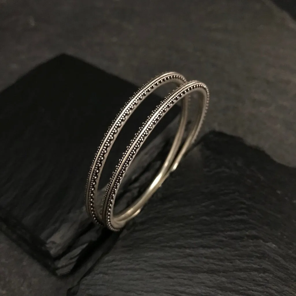 Everyday Silver Bangles (Size: 2.8)