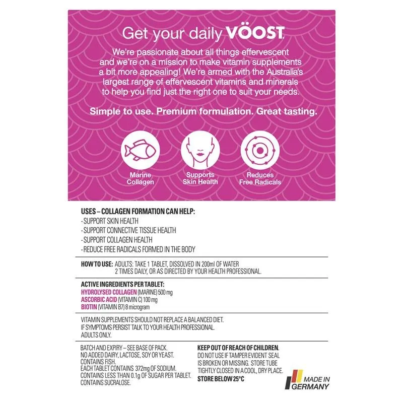 [Expiry: 03/2026] Voost Collagen Effervescent 60 Tablets