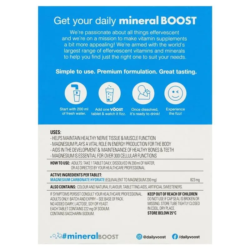 [Expiry: 05/2026] Voost Magnesium Effervescent 60 Tablets
