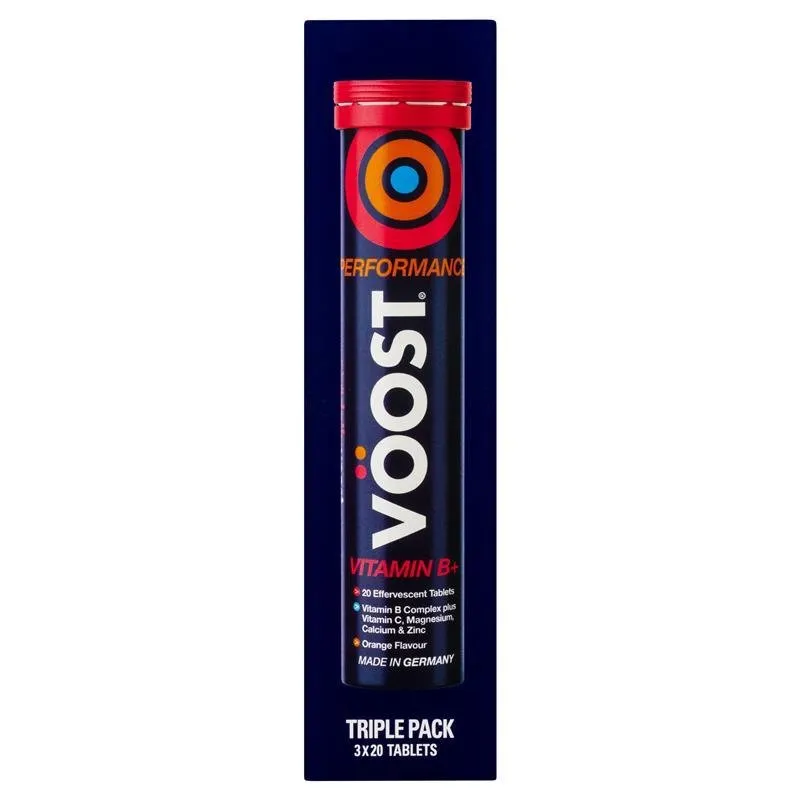 [Expiry: 06/2025] Voost Vitamin B  Performance (Orange Flavour) Effervescent 60 Tablets