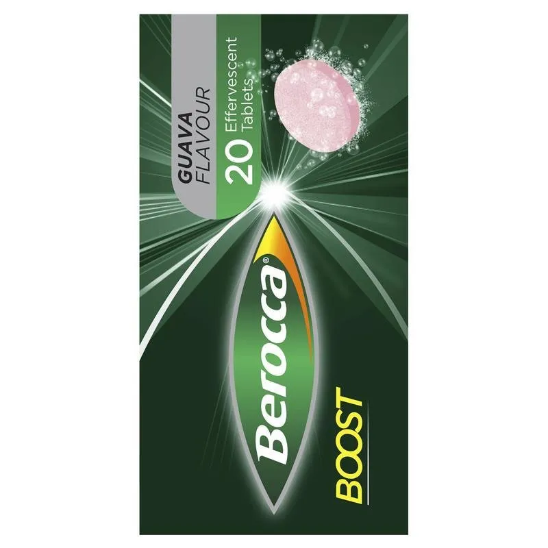 [Expiry: 06/2026] Berocca Boost Energy Vitamin With Guarana 20 Effervescent Tablets