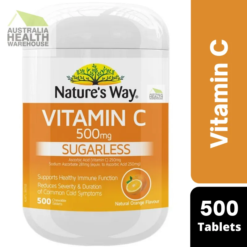 [Expiry: 12/2025] Nature's Way Vitamin C 500mg Sugarless 500 Tablets