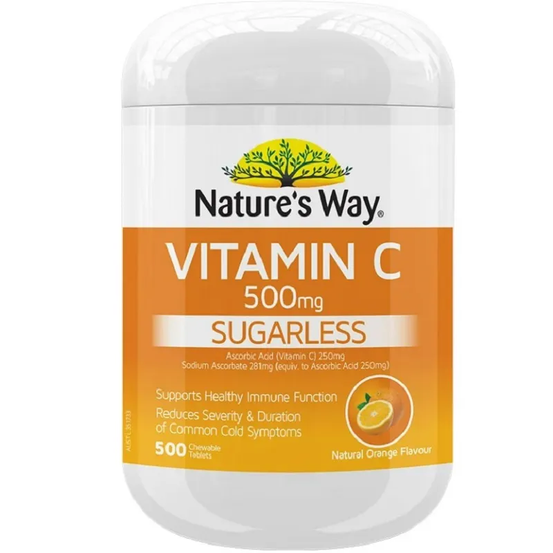 [Expiry: 12/2025] Nature's Way Vitamin C 500mg Sugarless 500 Tablets