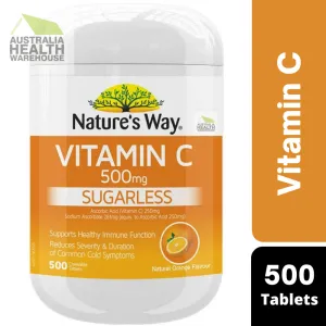[Expiry: 12/2025] Nature's Way Vitamin C 500mg Sugarless 500 Tablets