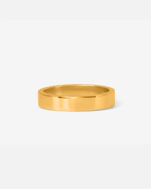 Flat Band / 4.5mm in 18k Gold