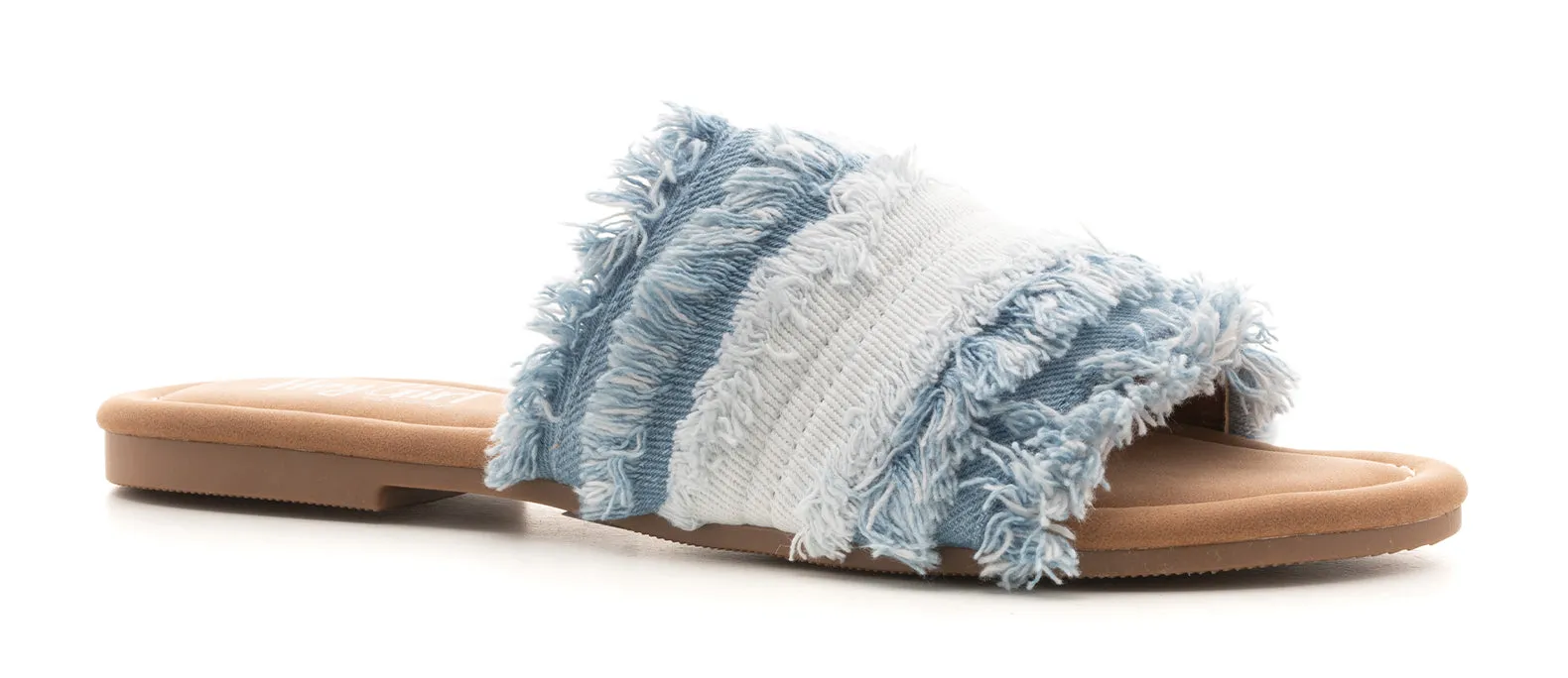 Frayed Light Denim Sandals