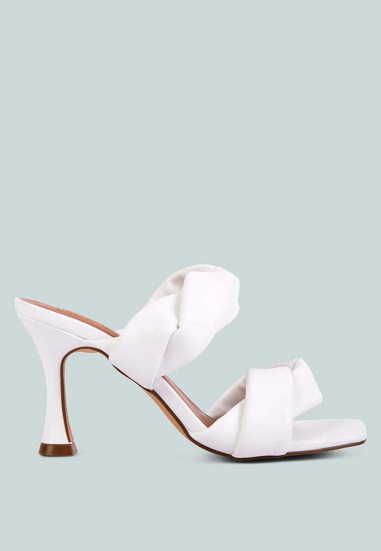 Glam Girl Twisted Strap Spool Heel Sandals