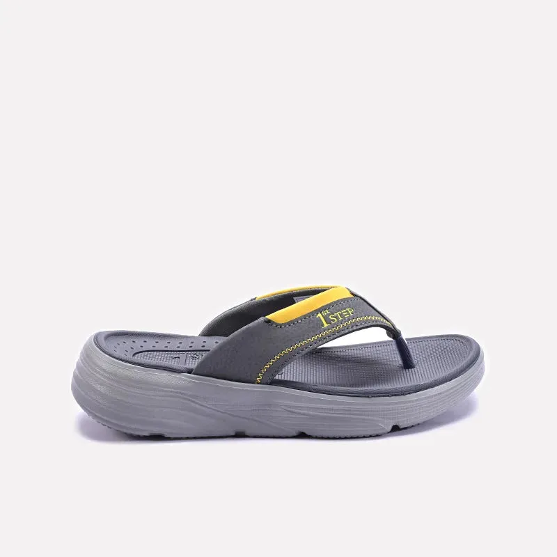 Gray Comfy Sports Slippers For Men 0151097