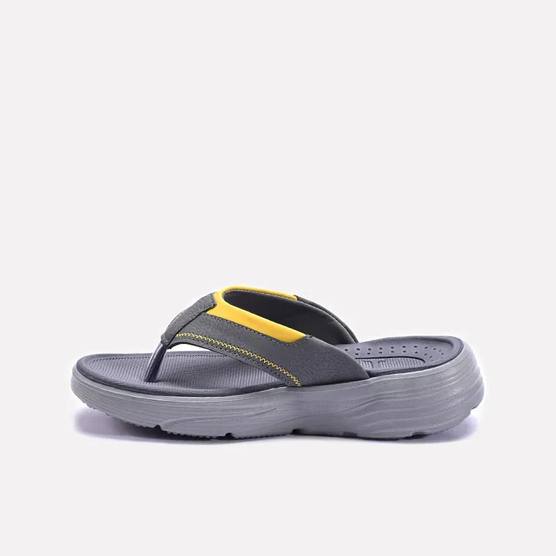 Gray Comfy Sports Slippers For Men 0151097