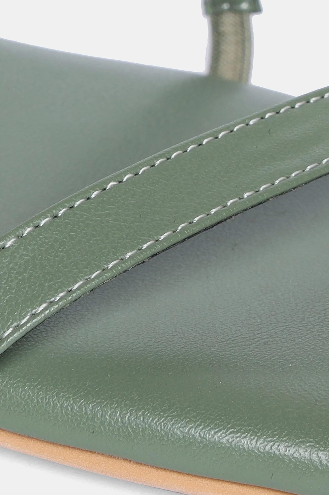 Green Square Toe Solid Flat-Zkelly
