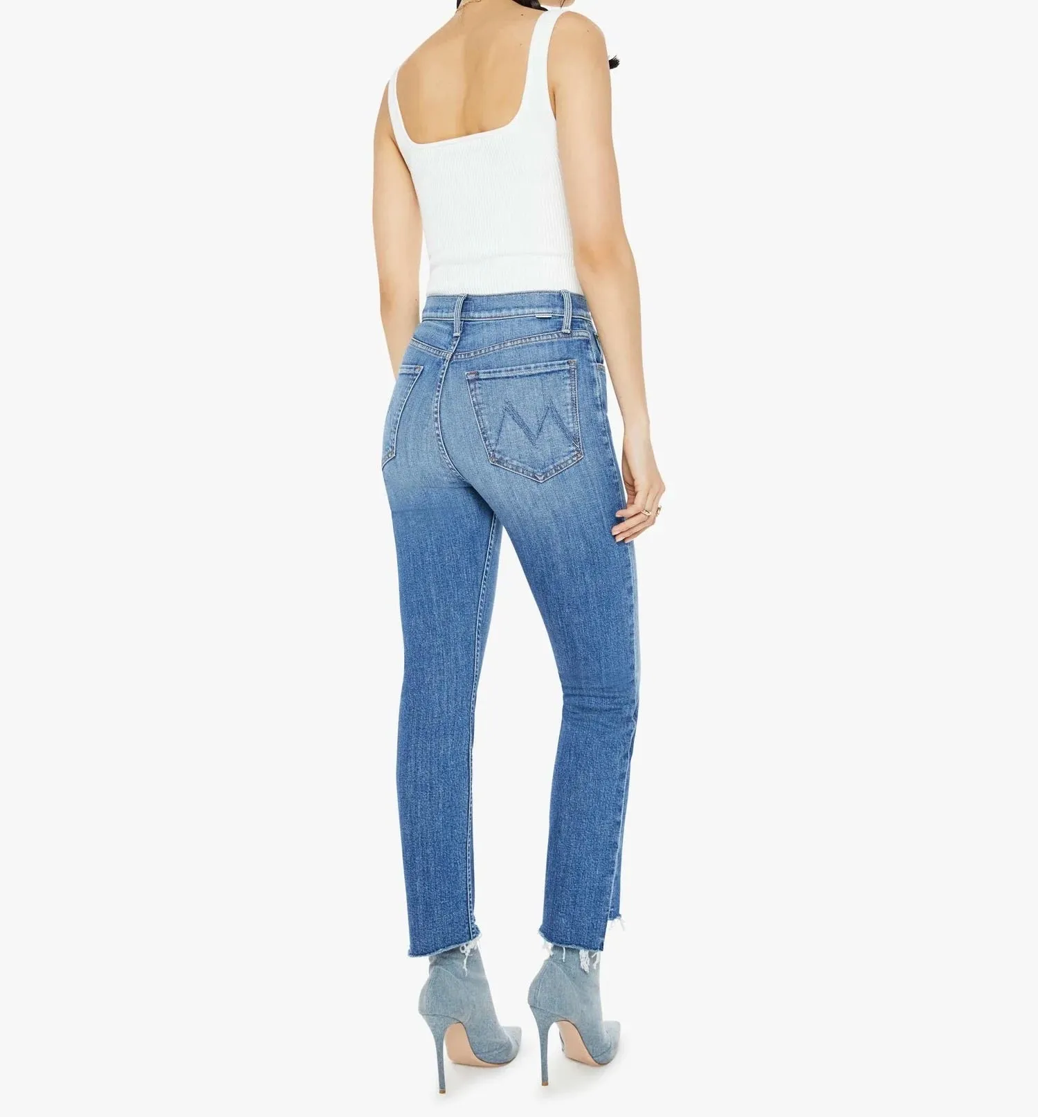 High Waisted Rider Ankle Step Fray in Loafers And Lassos