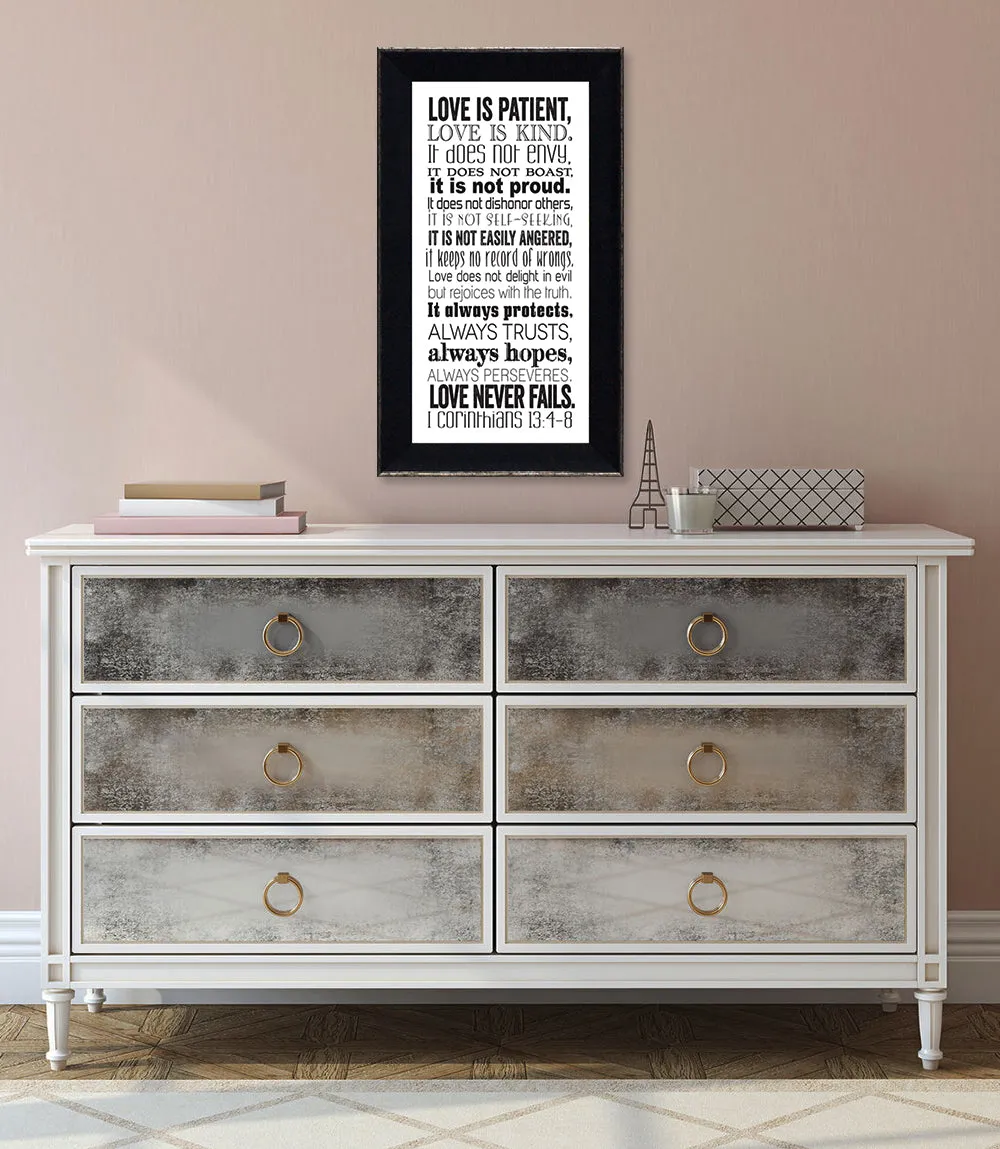 I Corinthians 13: Framed with Glass