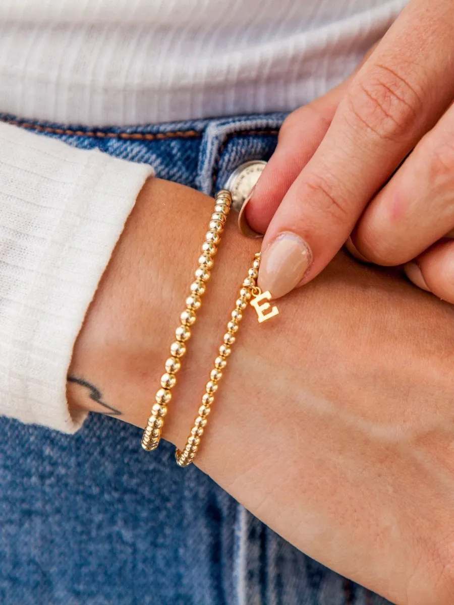 Initial Charm Everyday Stretch Bracelet