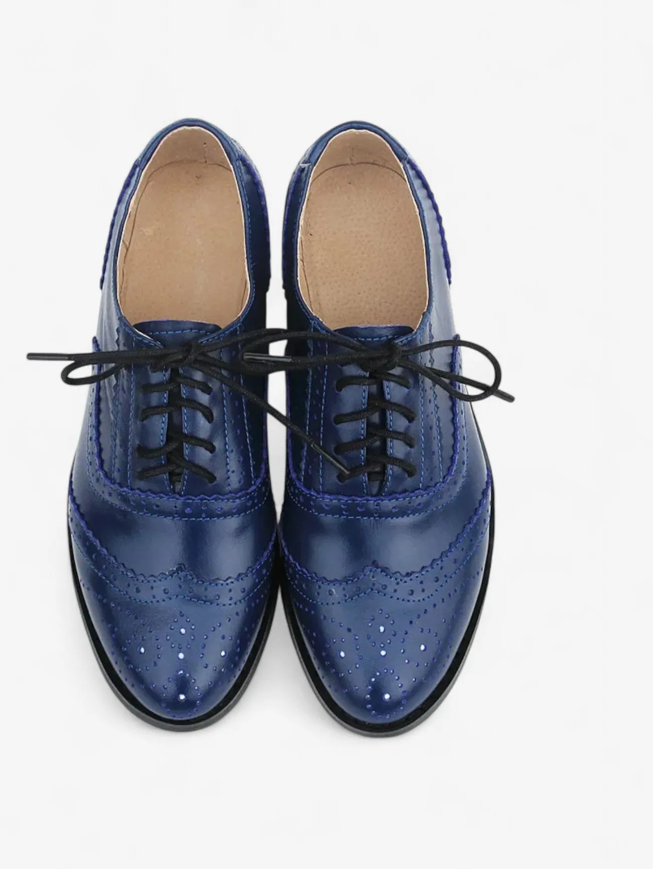 Jada | Women's Lace Up Brogue Flats Shoes