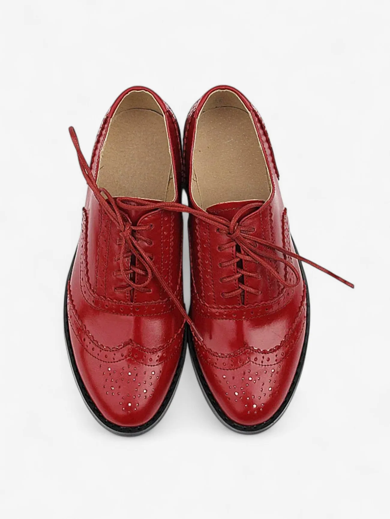 Jada | Women's Lace Up Brogue Flats Shoes