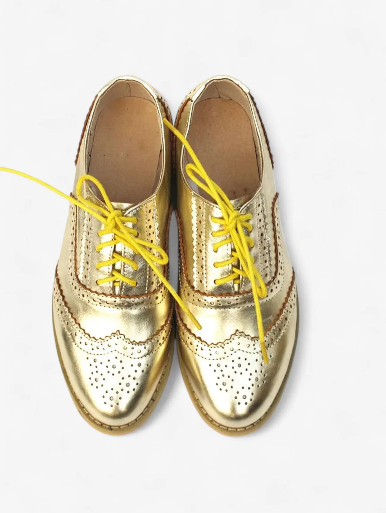 Jada | Women's Lace Up Brogue Flats Shoes