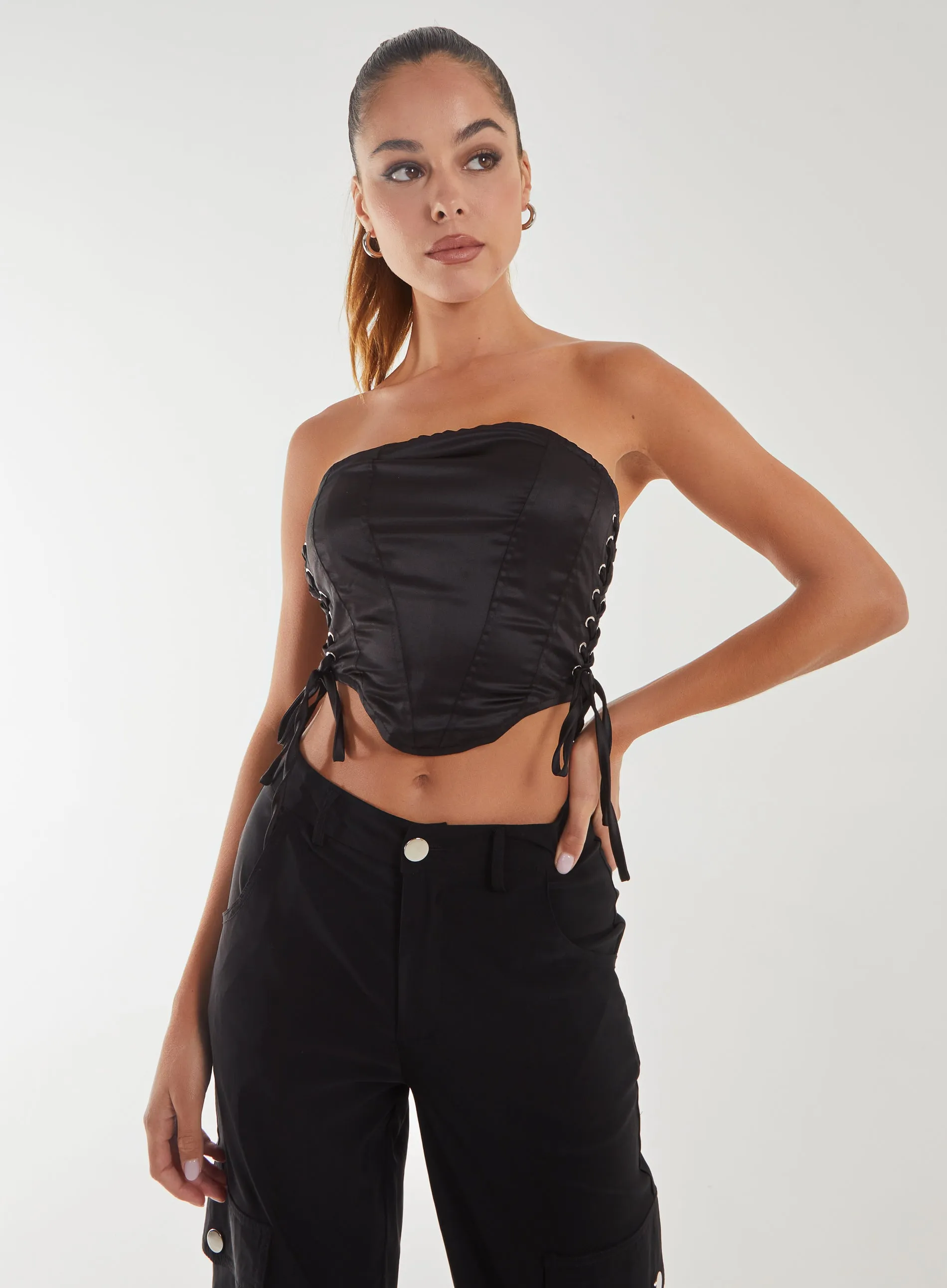 Lace Up Corset Top