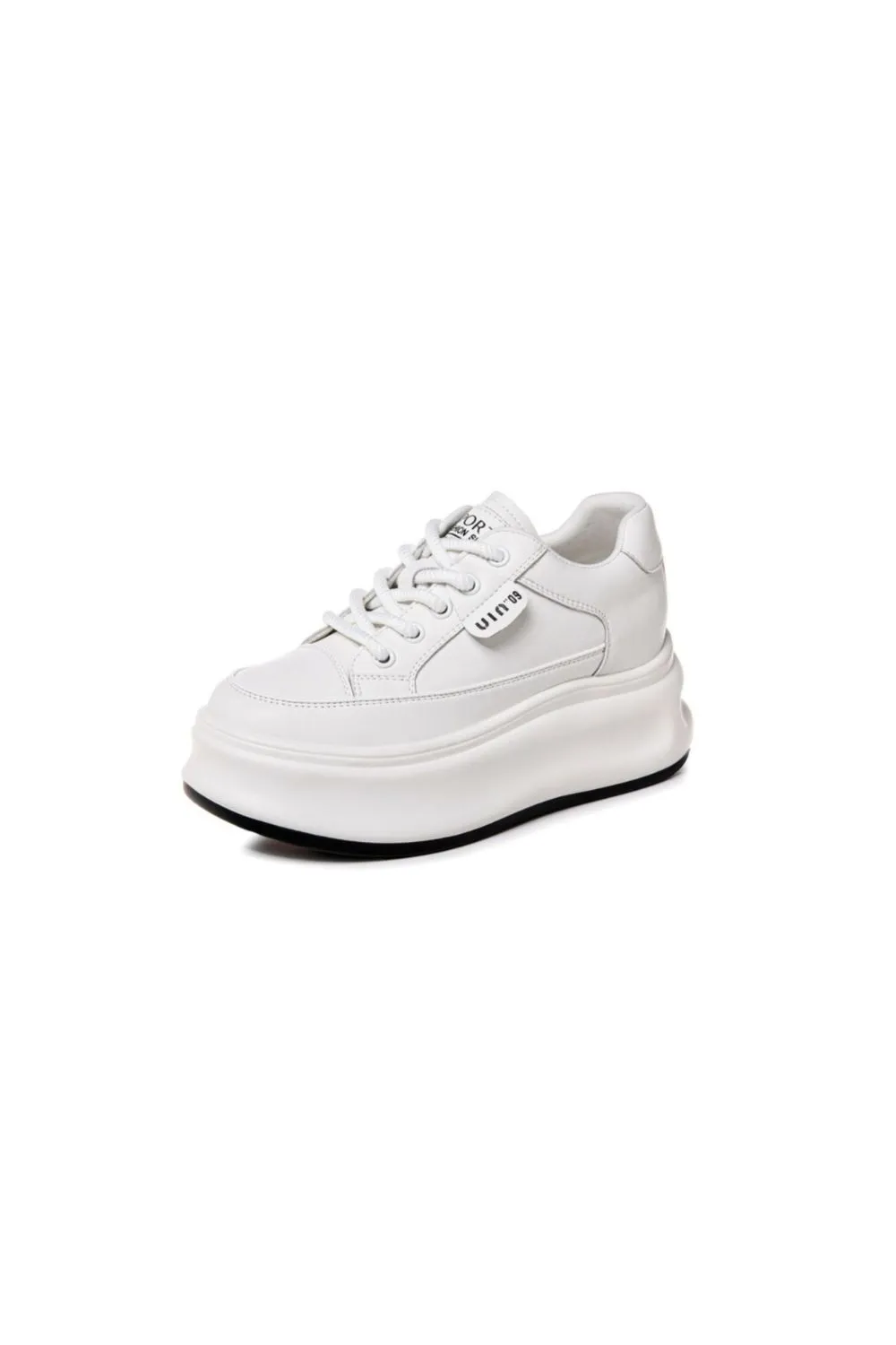 Lace Up Round Toe Platform Sneakers