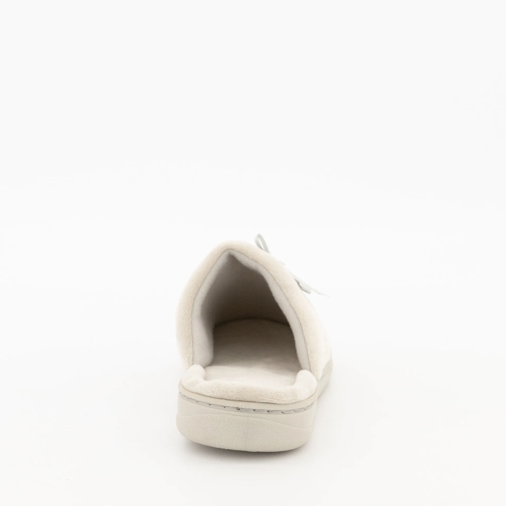 Ladies Buket Cow Closed-Toe Slipper - Taupe