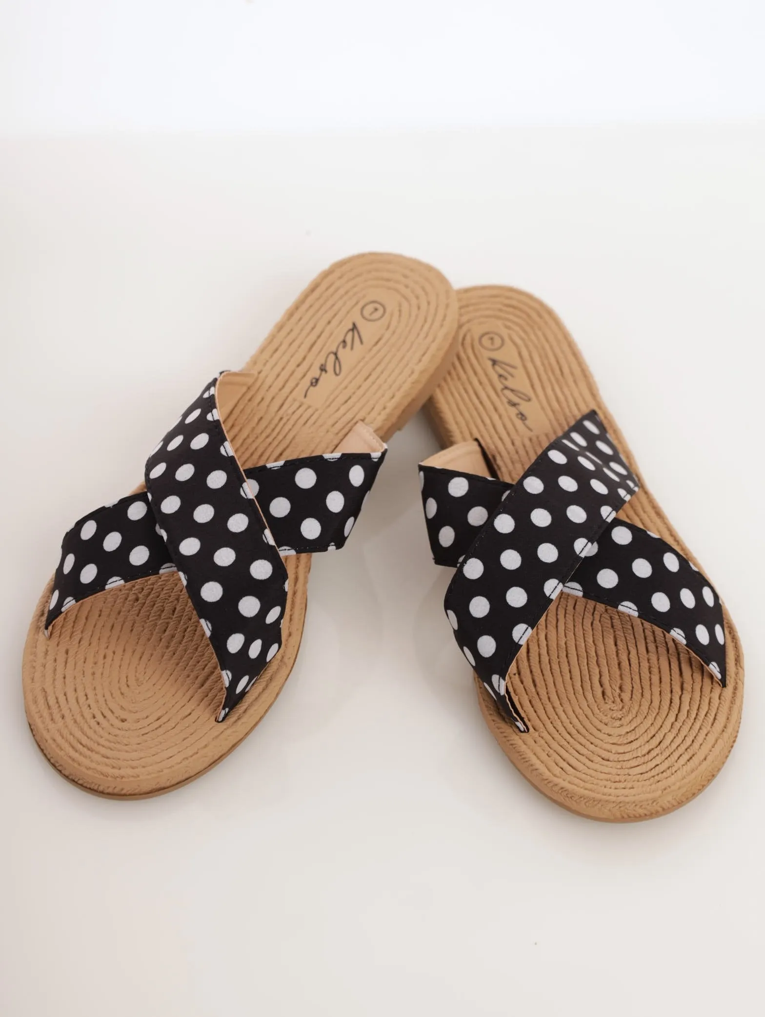 Ladies Cross-Over Moulded Mule Sandal