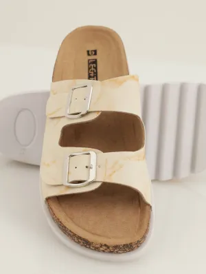 Ladies Double Strap Sandal - Light Orange