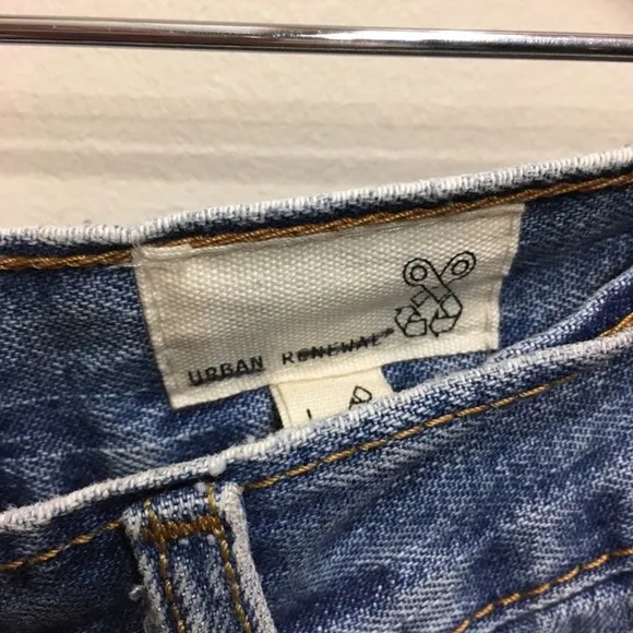 Levis Urban Outfitters Reworked Cutoffs Lace Overlay Sz 33 High Rise