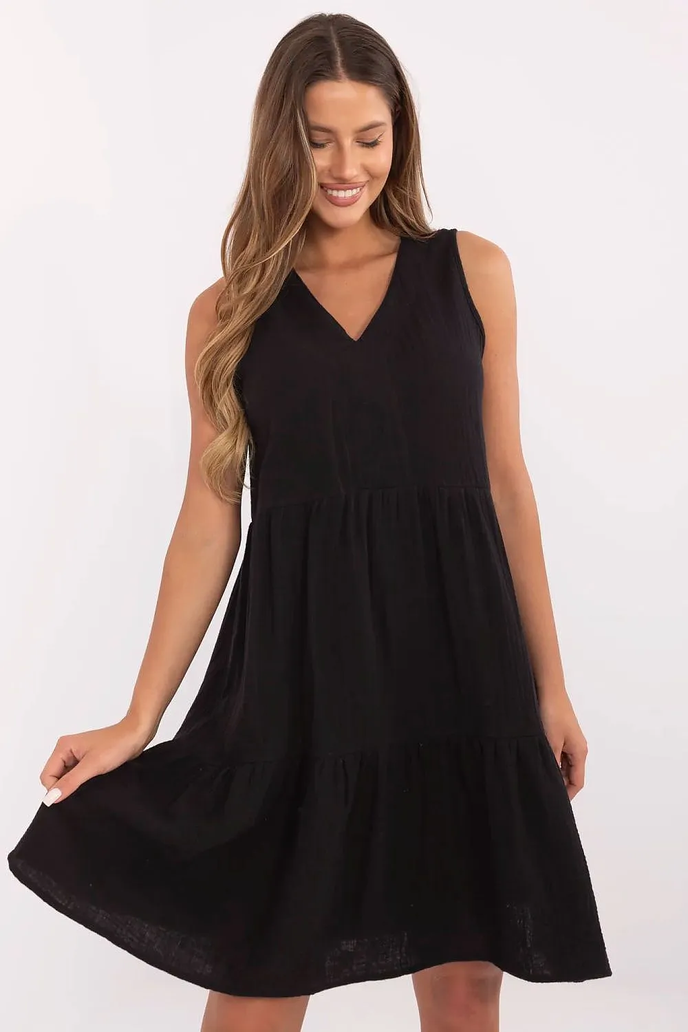 Light summer dress with a flared cut