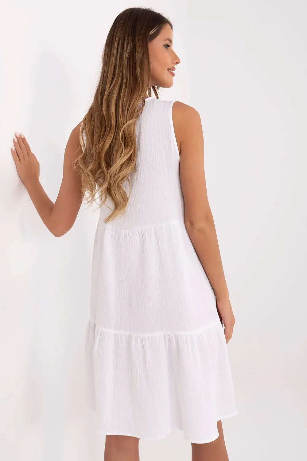 Light summer dress with a flared cut