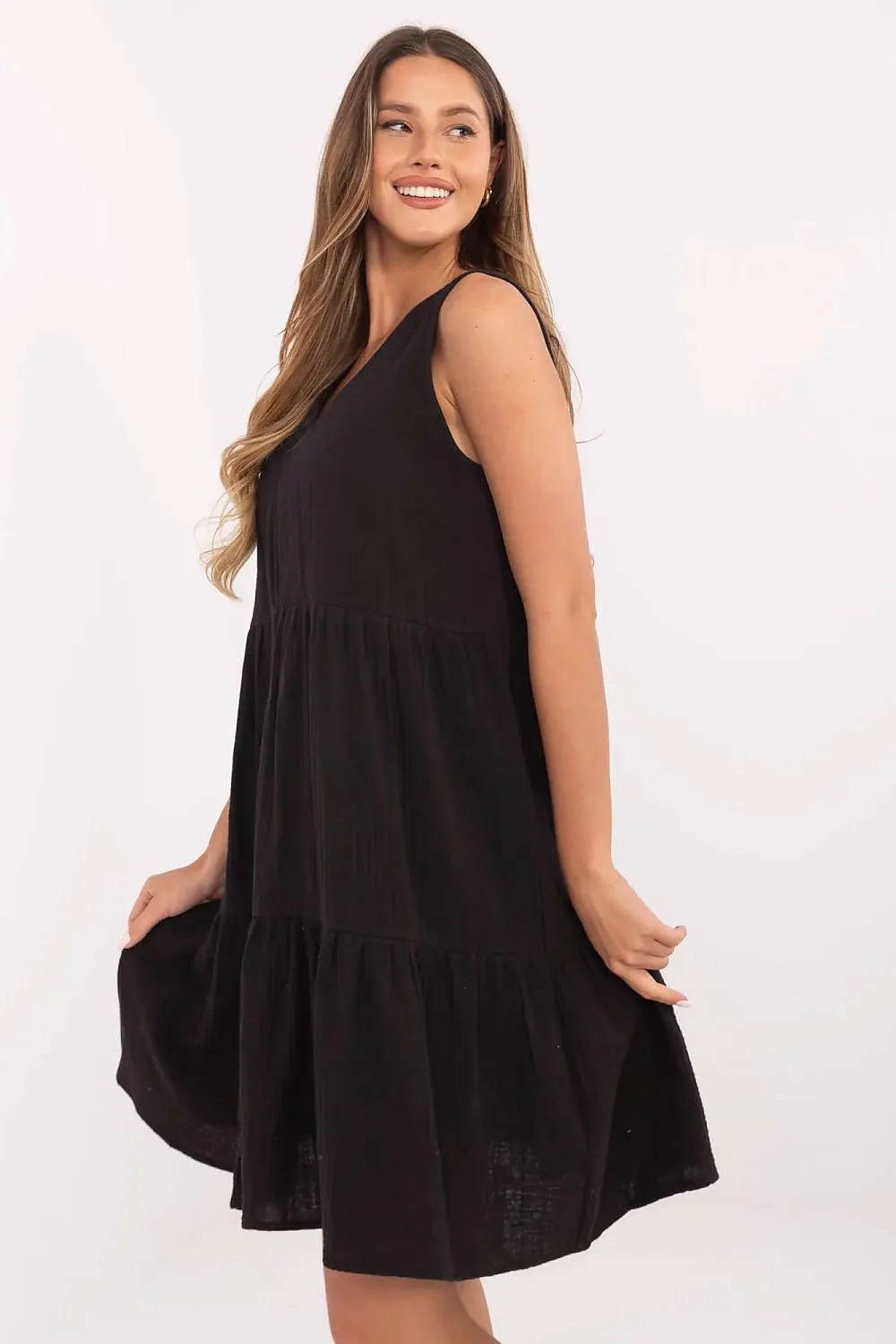Light summer dress with a flared cut