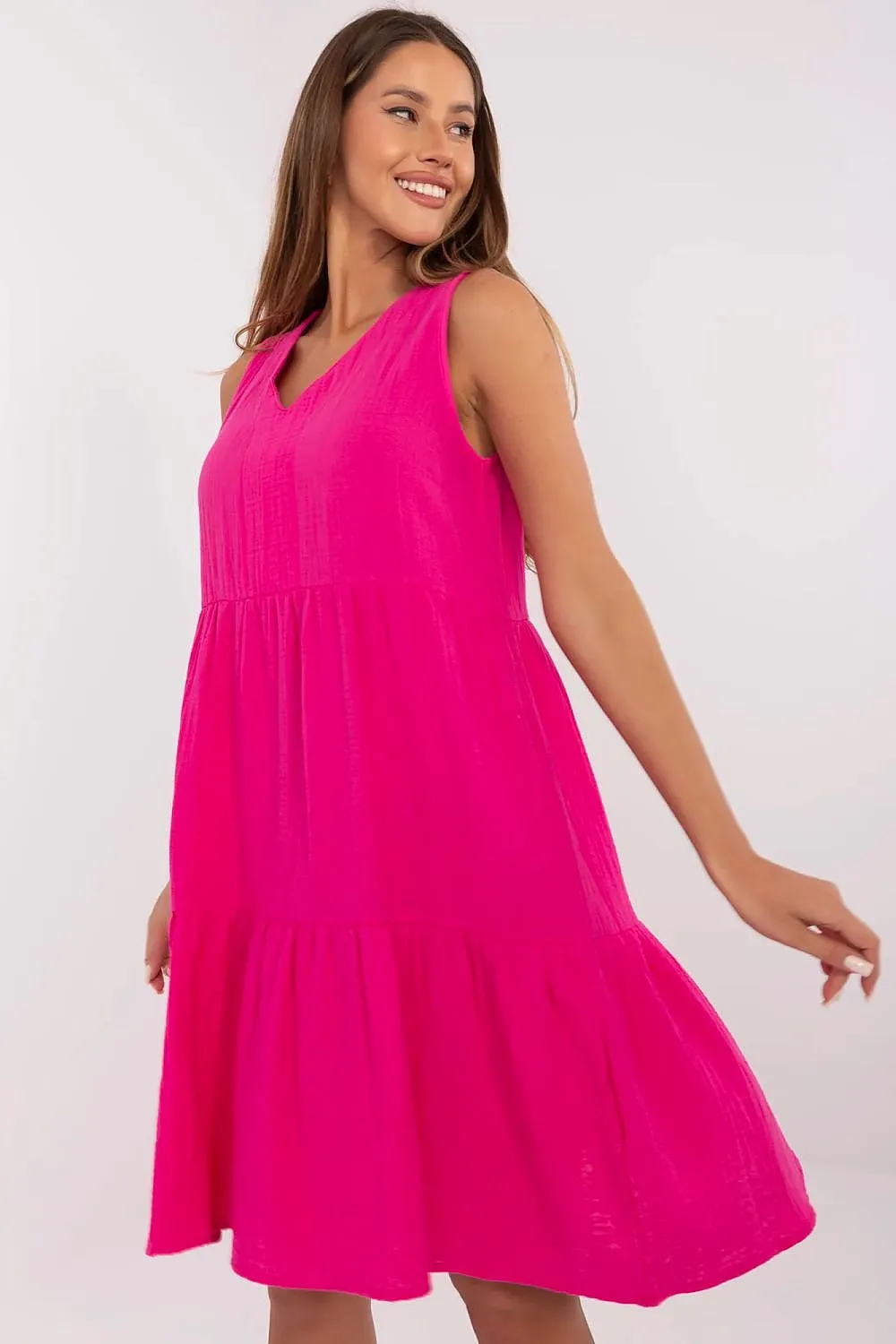 Light summer dress with a flared cut