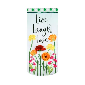 Live Laugh Love Floral Everlasting Impressions Textile Décor,14l10176xl