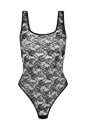 Maison Close Flashback Open Back Thong Bodysuit