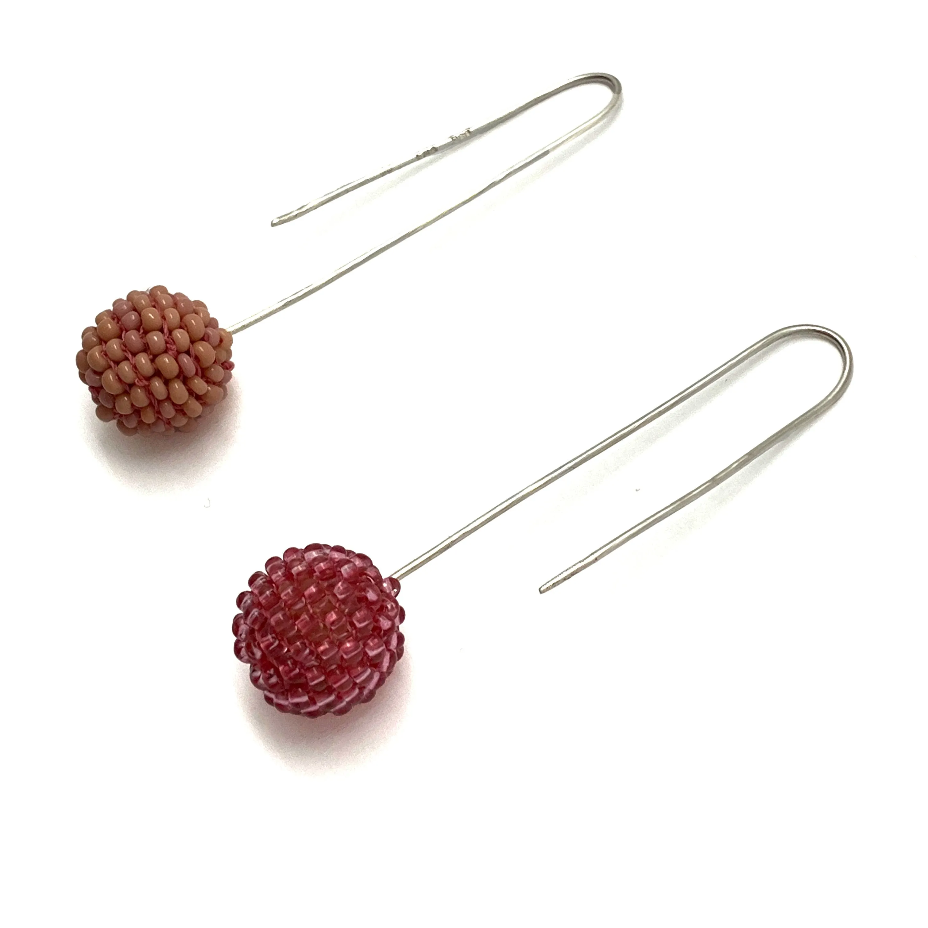 Mauve Bead Earrings