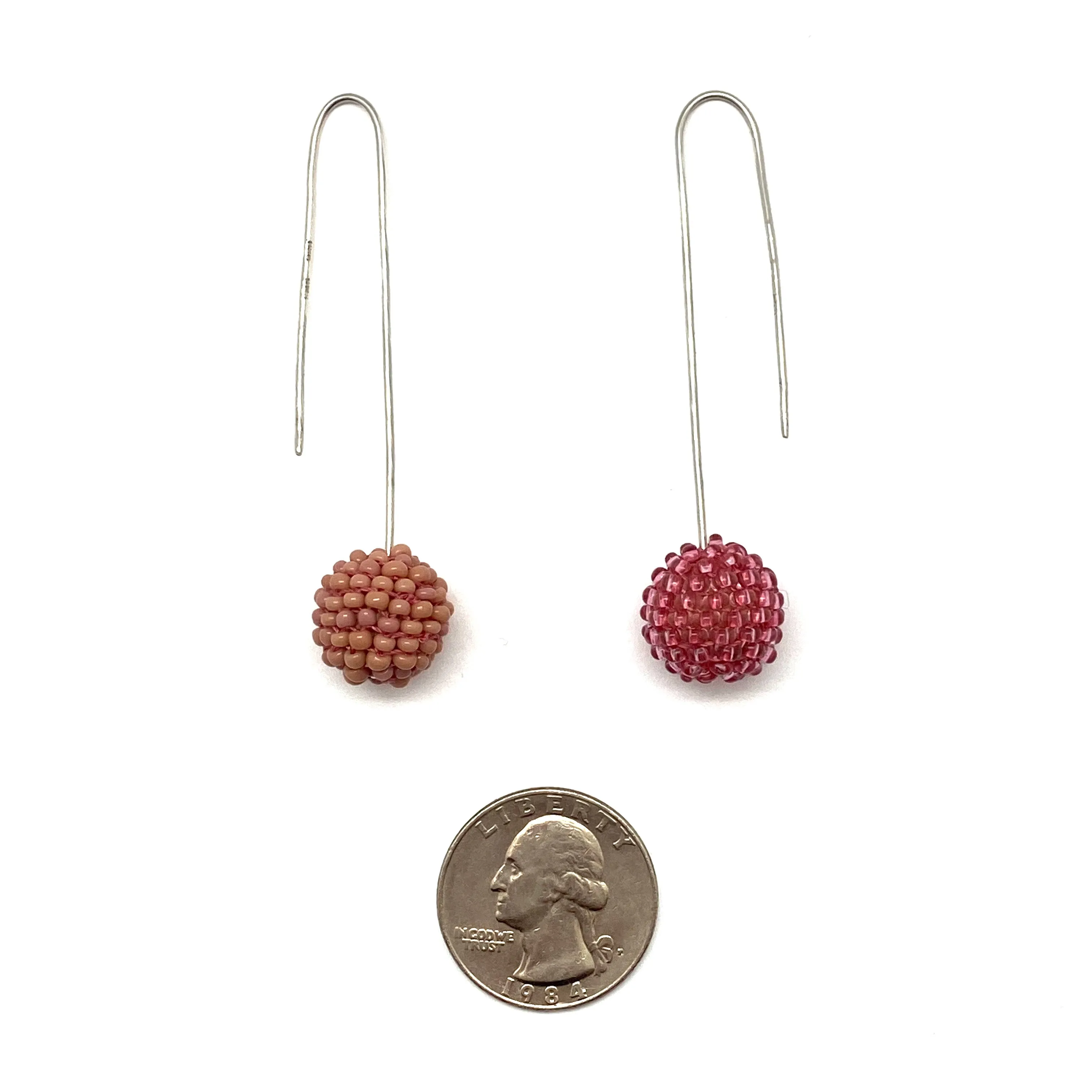 Mauve Bead Earrings