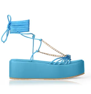 MAYORIYA TEAL SLIPPERS
