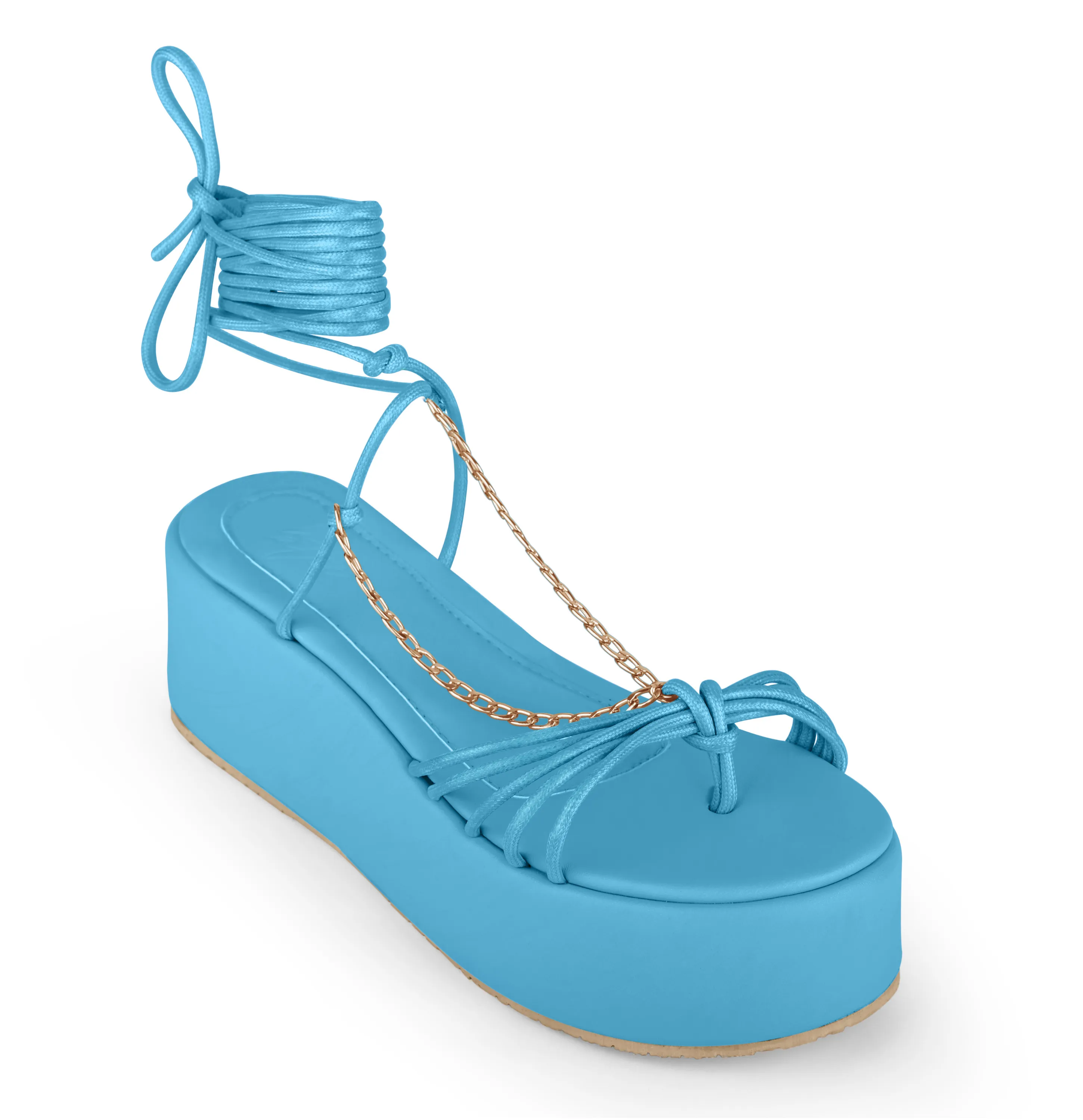 MAYORIYA TEAL SLIPPERS