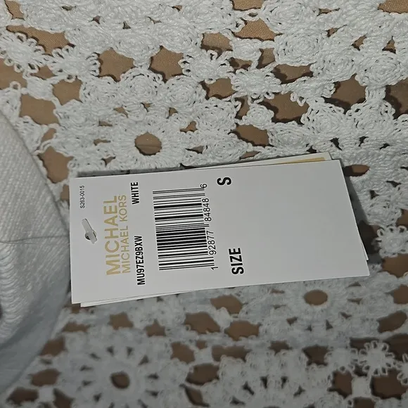 MICHEAL Micheal Kors White Floral Medallion Lace Skirt - Size Small