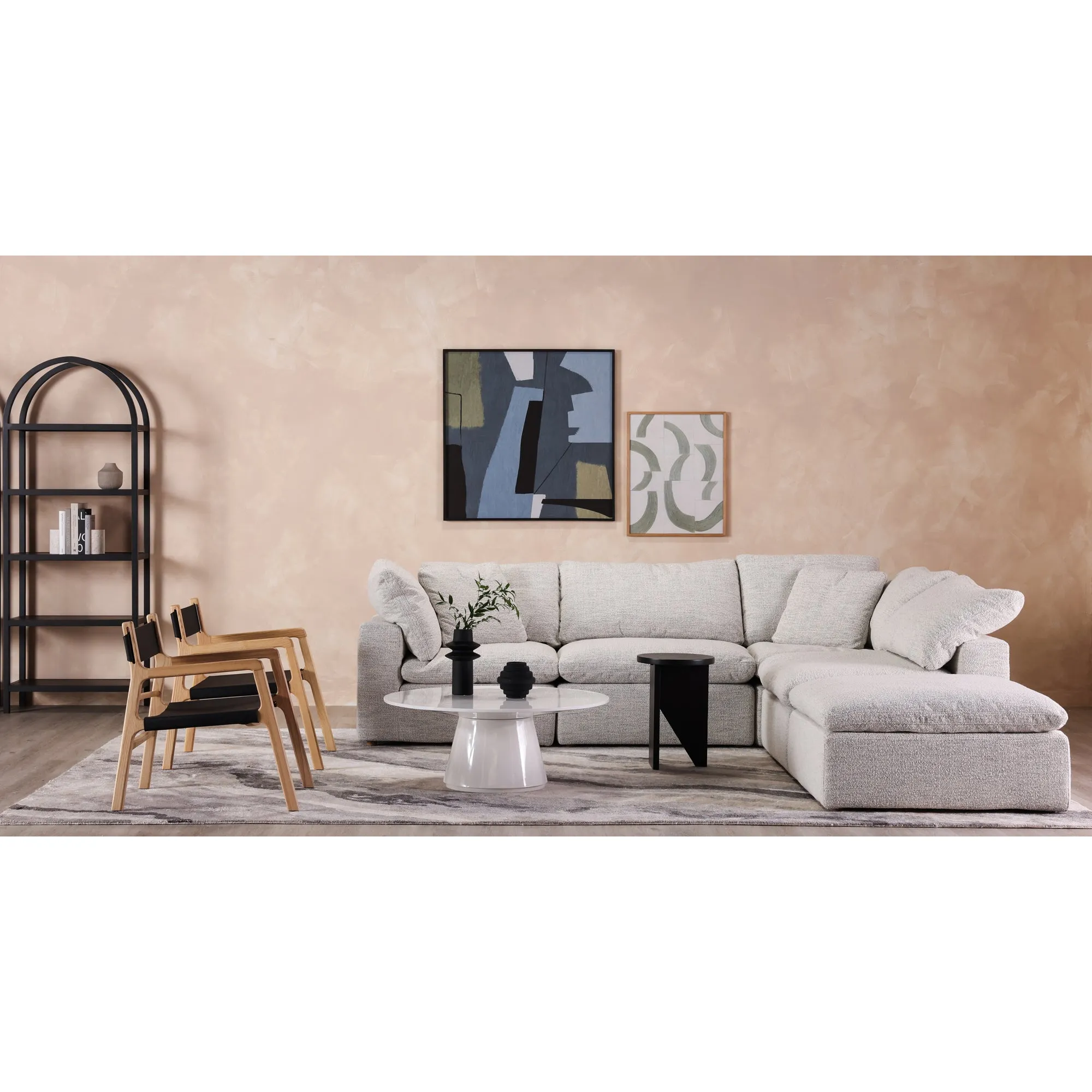 Moe's Home Collection Clay Dream Modular Sectional ~ Coastside Sand Performance Fabric