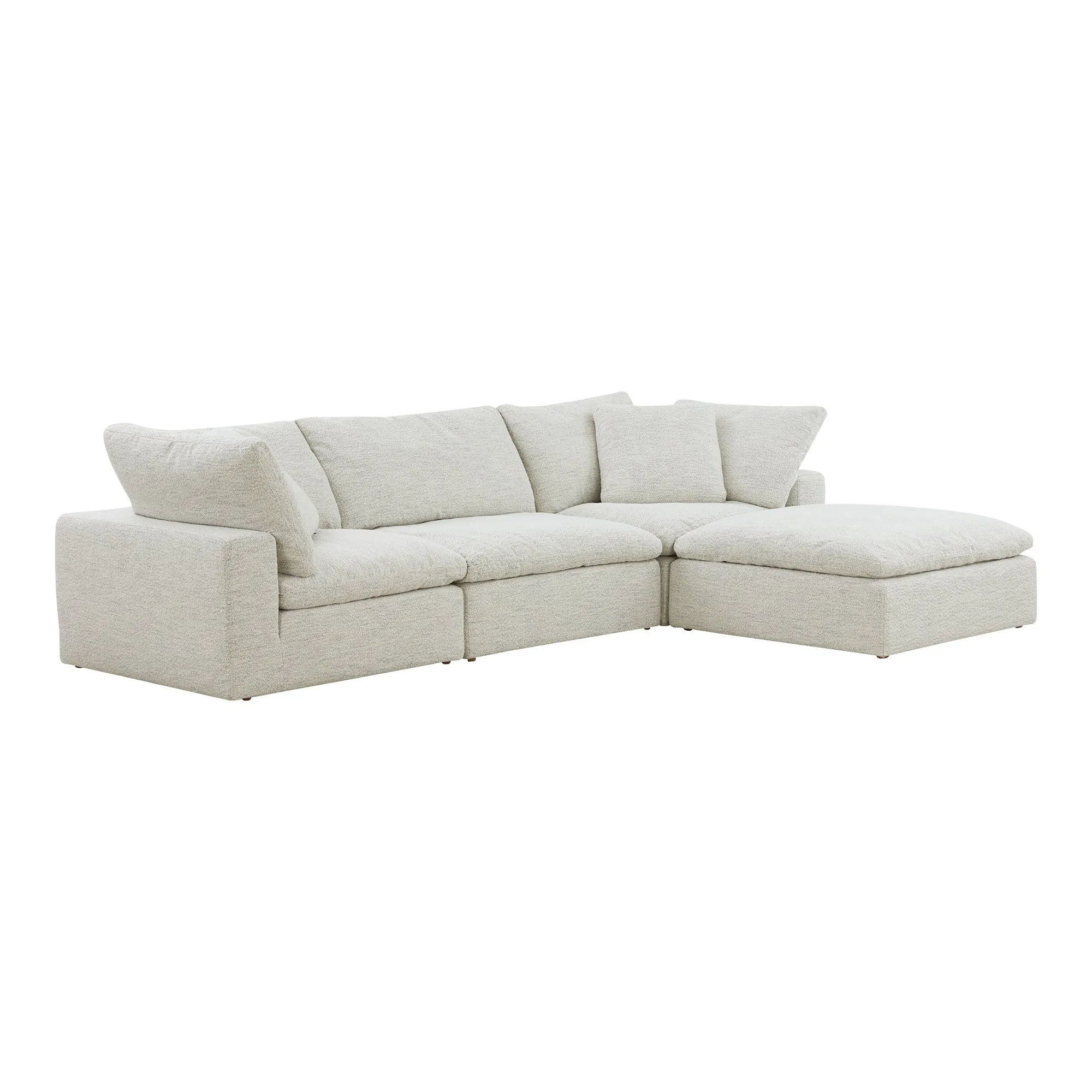 Moe's Home Collection Clay Lounge Modular Sectional ~ Coastside Sand Performance Fabric