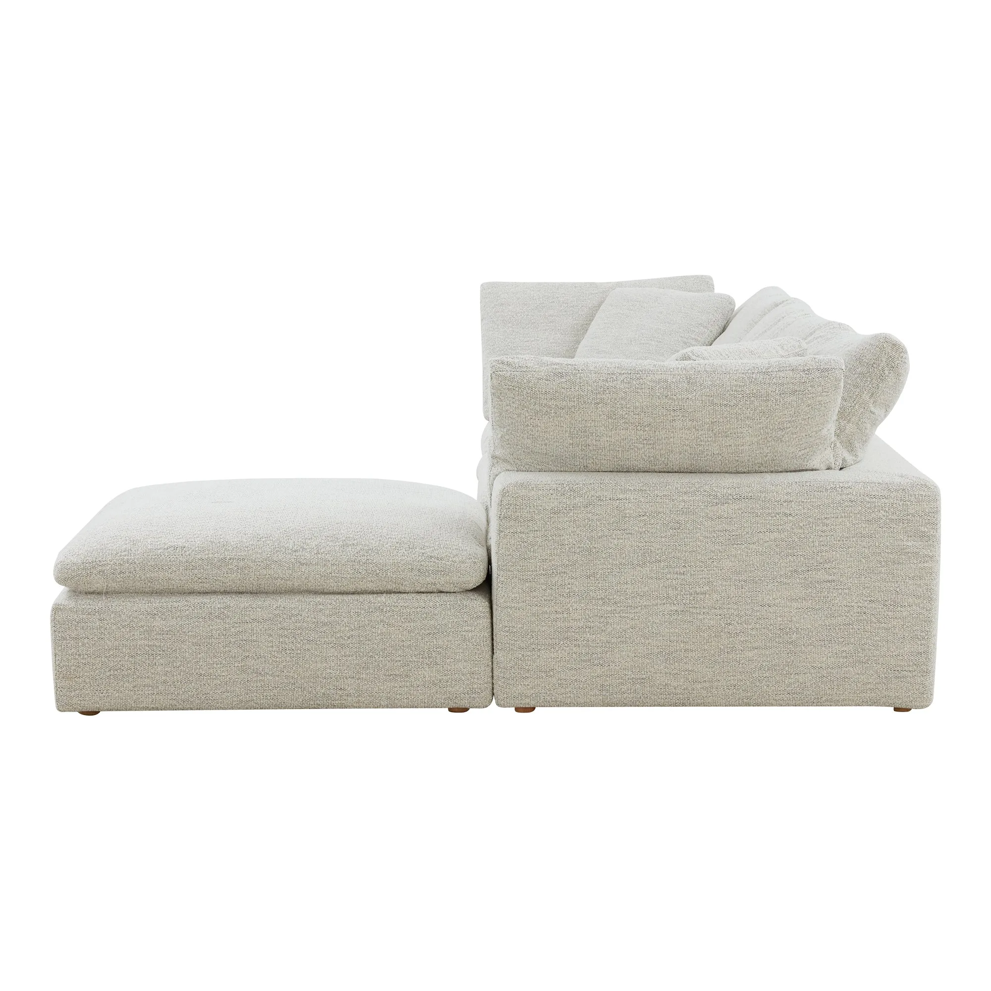 Moe's Home Collection Clay Lounge Modular Sectional ~ Coastside Sand Performance Fabric